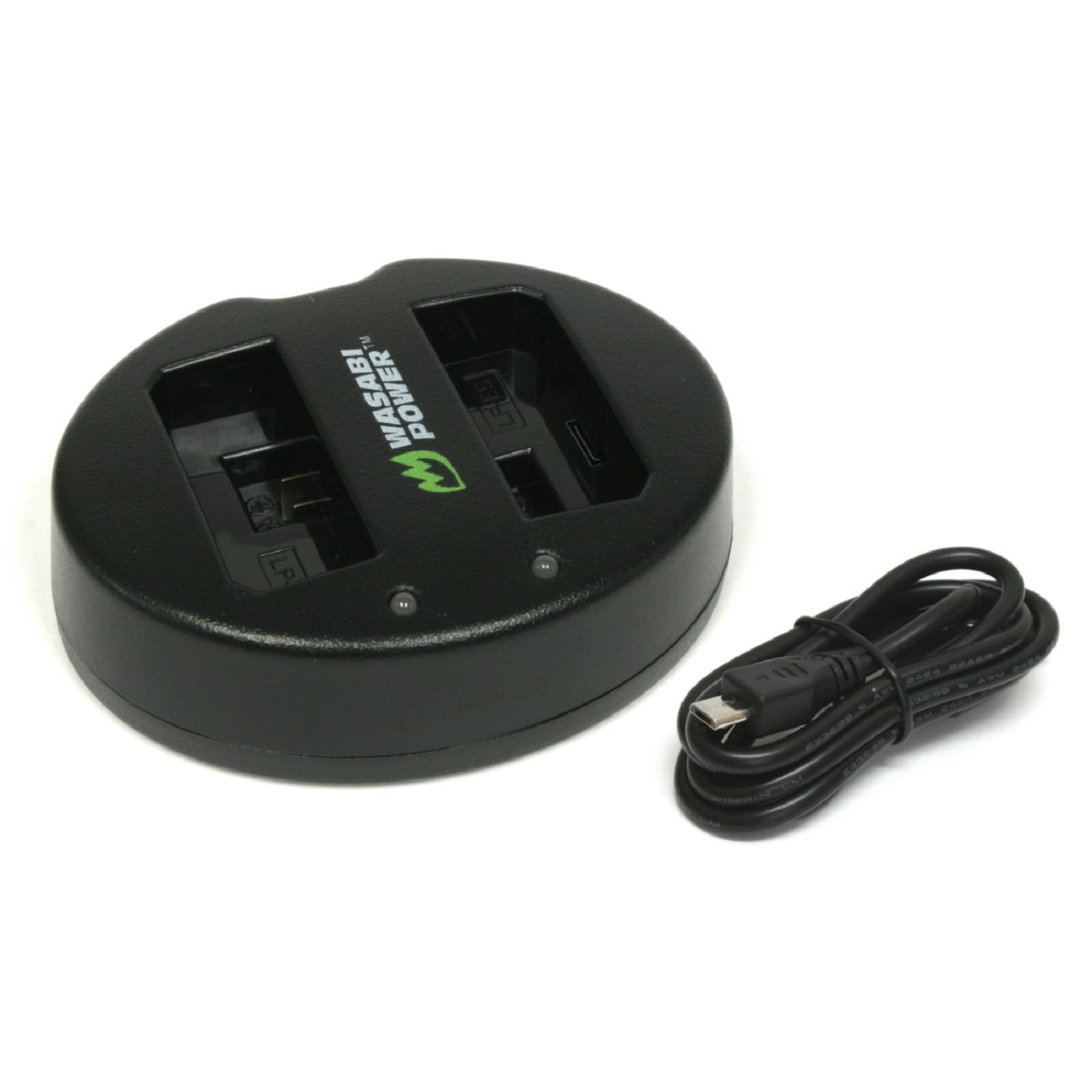 Wasabi Power Battery x2 & Dual USB Charger for Canon LPE5,EOS Rebell
